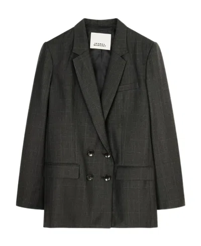 ISABEL MARANT ISABEL MARANT CHECKED DOUBLE BREASTED BLAZER