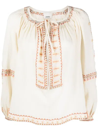 ISABEL MARANT CLIVE SEQUIN-EMBELLISHED BLOUSE