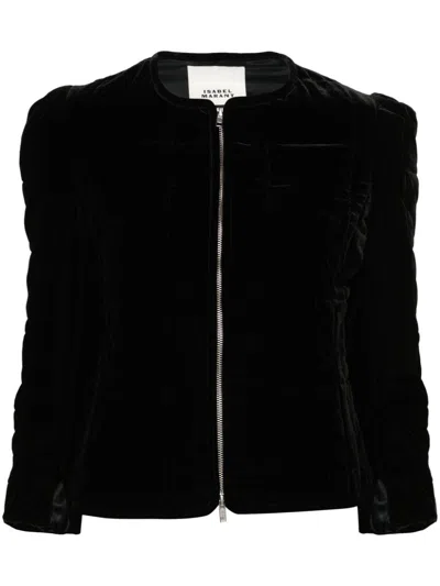 ISABEL MARANT DJANET QUILTED VELVET JACKET