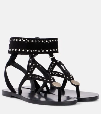 ISABEL MARANT EDIL STUDDED LEATHER SANDALS