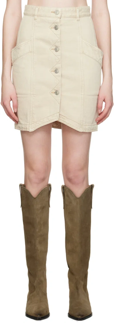 ISABEL MARANT ÉTOILE BEIGE SABEL DENIM MINISKIRT