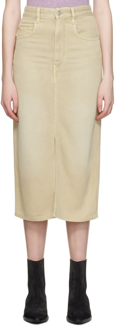 ISABEL MARANT ÉTOILE BEIGE TILAURIA MIDI SKIRT
