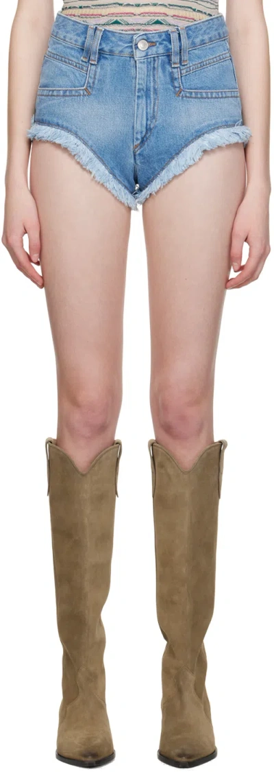 ISABEL MARANT ÉTOILE BLUE ENEIDAO DENIM SHORTS