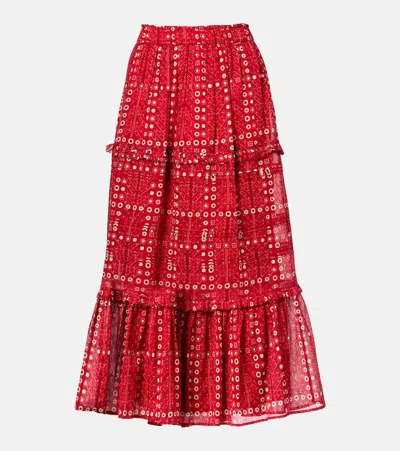 ISABEL MARANT ÉTOILE DIYA PRINTED COTTON MAXI SKIRT