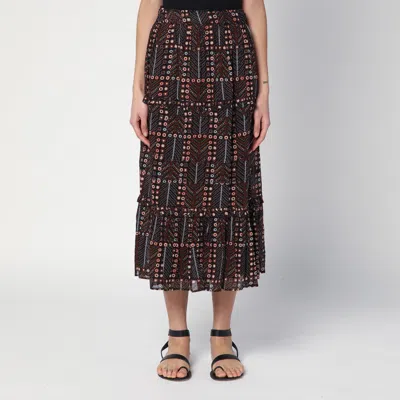 ISABEL MARANT ÉTOILE ISABEL MARANT ÉTOILE DIYA SKIRT IN COTTON VOILE WITH PRINT