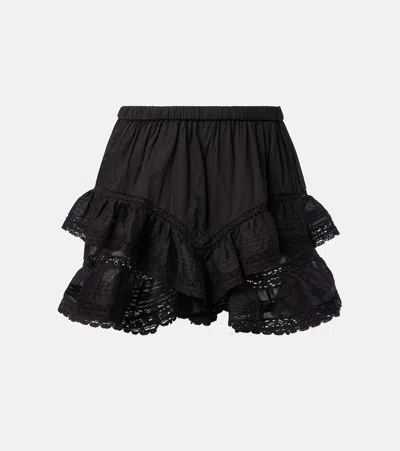 ISABEL MARANT ÉTOILE GEANA RUFFLED COTTON SHORTS