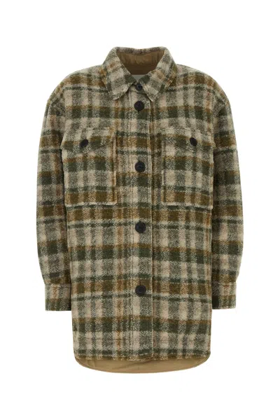 ISABEL MARANT ÉTOILE EMBROIDERED POLYESTER BLEND HARVELI COAT