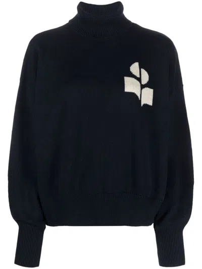 ISABEL MARANT ÉTOILE ISABEL MARANT ETOILE INTARSIA LOGO ROLL NECK JUMPER