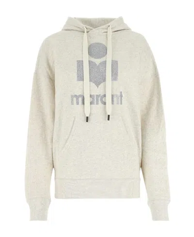 ISABEL MARANT ÉTOILE ISABEL MARANT ÉTOILE LOGO EMBELLISHED LONG-SLEEVED HOODIE