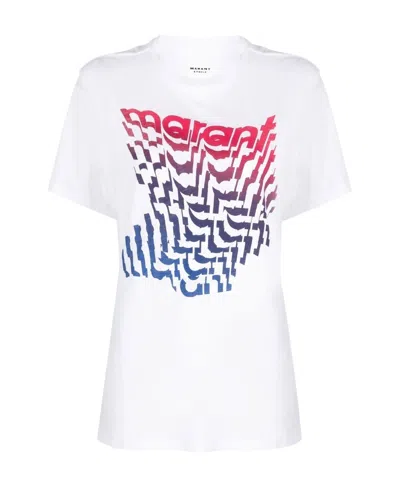 ISABEL MARANT ÉTOILE ISABEL MARANT ÉTOILE LOGO PRINTED CREWNECK T-SHIRT