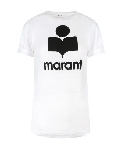 ISABEL MARANT ÉTOILE KOLDI LOGO-PRINT LINEN T-SHIRT