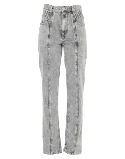 ISABEL MARANT ÉTOILE MARANT ÉTOILE WOMAN JEANS GREY SIZE 2 COTTON