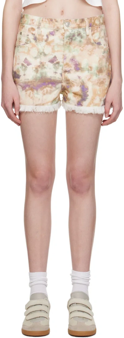 ISABEL MARANT ÉTOILE MULTICOLOR LESIA DENIM SHORTS