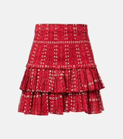 ISABEL MARANT ÉTOILE NAOMI RUFFLED PRINTED COTTON MINISKIRT