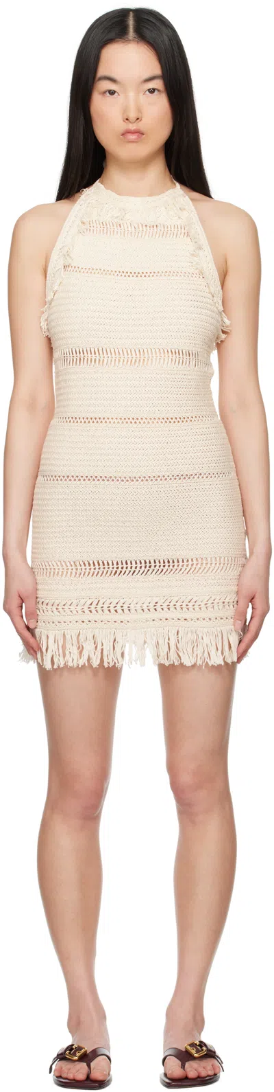 ISABEL MARANT ÉTOILE OFF-WHITE ARALIA MINIDRESS