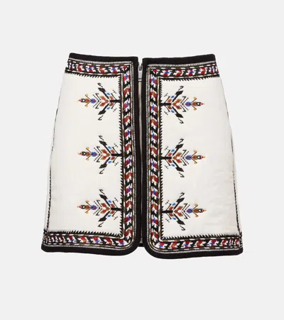 ISABEL MARANT ÉTOILE ZERIA EMBROIDERED COTTON MINISKIRT