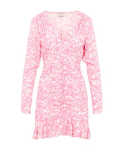 ISABEL MARANT ISABEL MARANT LARA V-NECK LONG SLEEVED DRESS