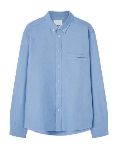 ISABEL MARANT JASOLO OXFORD COTTON SHIRT