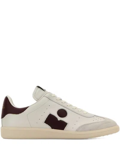 ISABEL MARANT LEATHER LOGO SNEAKERS