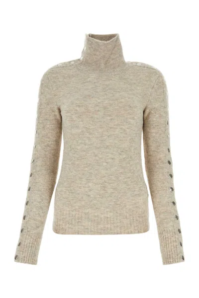 ISABEL MARANT ISABEL MARANT MELANGE SAND NYLON BLEND MALO SWEATER