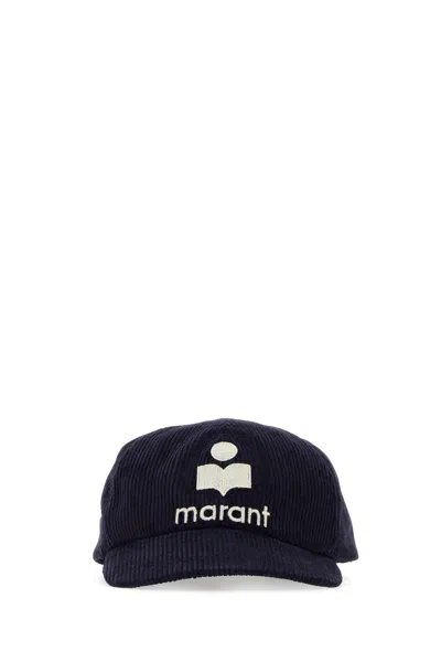 ISABEL MARANT MIDNIGHT BLUE CORDUROY TYRON BASEBALL CAP