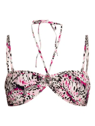 ISABEL MARANT PRINTED BANDEAU BIKINI TOP