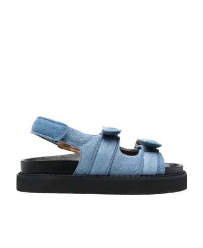 ISABEL MARANT ISABEL MARANT TOUCH-STRAP OPEN-TOE DENIM SANDALS