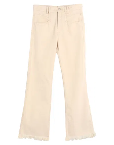 ISABEL MARANT ISABEL MARANT WOMAN JEANS IVORY SIZE 12 COTTON
