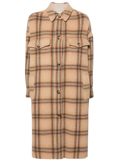 ISABEL MARANT ISABEL MARANT WOMEN FONTIZIA CHECKED WOOL COAT