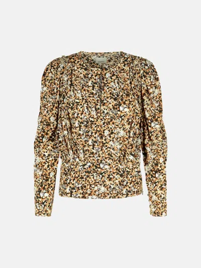 ISABEL MARANT 'ZAGRA' BEIGE SILK BLOUSE