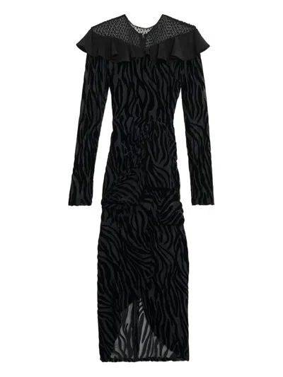 ISABEL MARANT ZEBRA-PRINT ASYMMETRIC DRESS