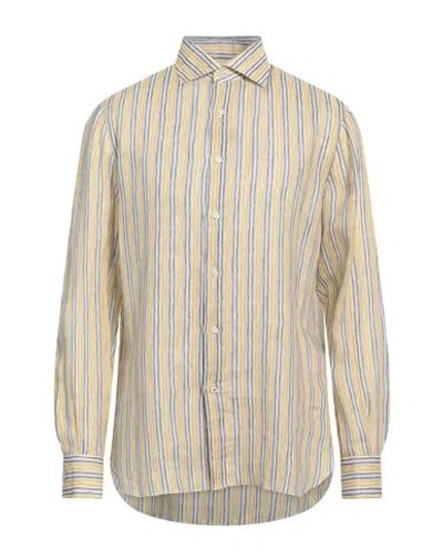 ISAIA ISAIA MAN SHIRT GREY SIZE 17 ½ LINEN