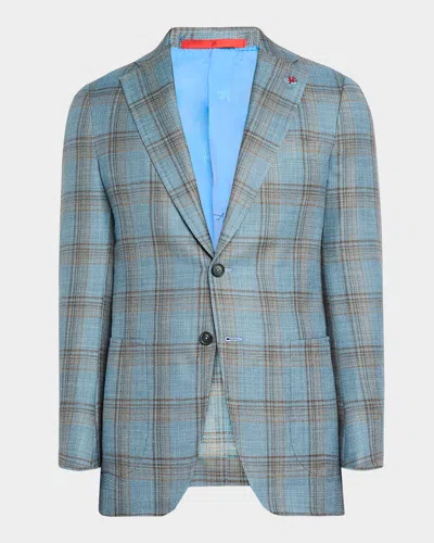 ISAIA MEN'S WOOL-BLEND PLAID SPORT COAT