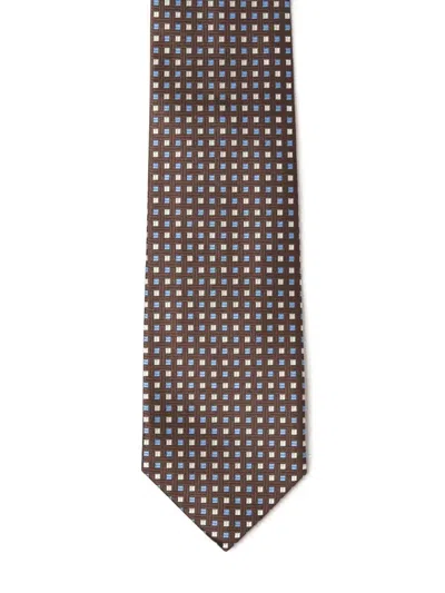 ISAIA PATTERNED-JACQUARD TIE