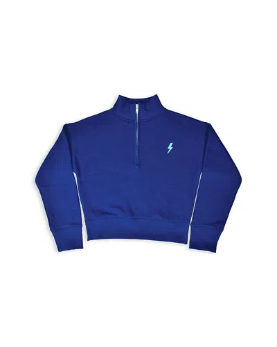 ISCREAM GIRLS' LIGHTNING BOLT MIDNIGHT 1/4 ZIP SWEATSHIRT - BIG KID