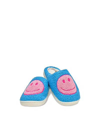 ISCREAM GIRLS' PINK & BLUE HAPPY SLIPPERS - LITTLE KID, BIG KID