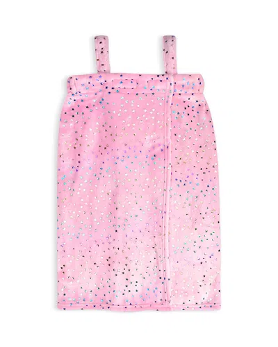 ISCREAM GIRLS' PINK FOIL STARS SPA WRAP - LITTLE KID, BIG KID