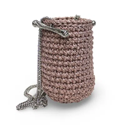 ISKRA WOMEN'S ROSE GOLD BUCKET CLASP BAG - METALLIC ROSE