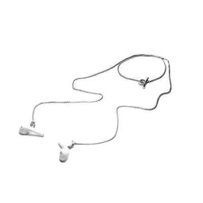 ISKRA WOMEN'S SILVER AIRPODS EYEWEAR CLASP NECKLACE