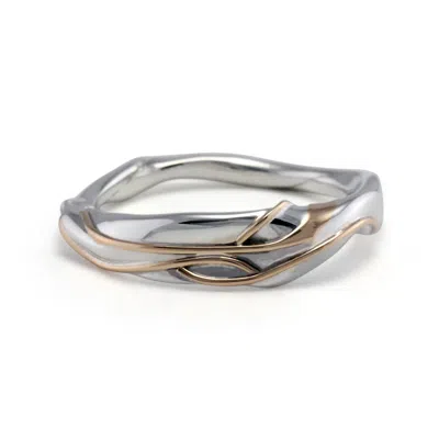 ISLA SILVER WOMEN'S GOLD / SILVER FLOWING STERLING SILVER & GOLD RING