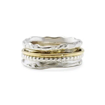 ISLA SILVER WOMEN'S GOLD / SILVER MIXED METAL SPINNING RING