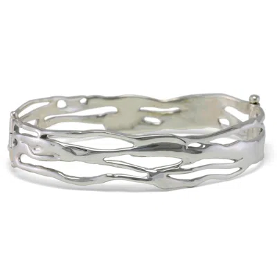 ISLA SILVER WOMEN'S ORGANIC STERLING SILVER CUFF BANGLE