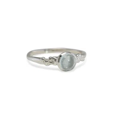 ISLA SILVER WOMEN'S STERLING SILVER AQUAMARINE RING