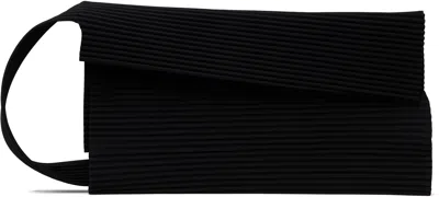 ISSEY MIYAKE BLACK OVERLAP BAG