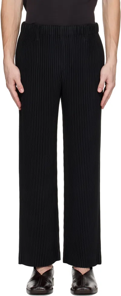 ISSEY MIYAKE BLACK TAILORED PLEATS 2 TROUSERS