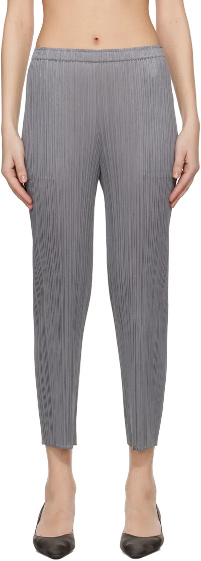 ISSEY MIYAKE GRAY BASICS TROUSERS
