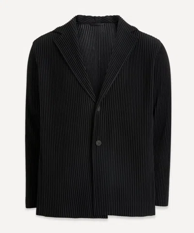 ISSEY MIYAKE HOMME PLISSE ISSEY MIYAKE MENS SINGLE-BREASTED PLEATED BLAZER
