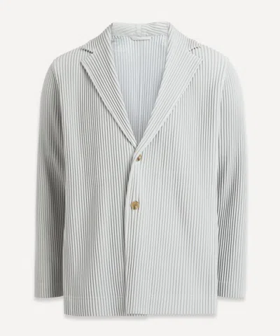 ISSEY MIYAKE HOMME PLISSE ISSEY MIYAKE MENS SINGLE-BREASTED PLEATED BLAZER