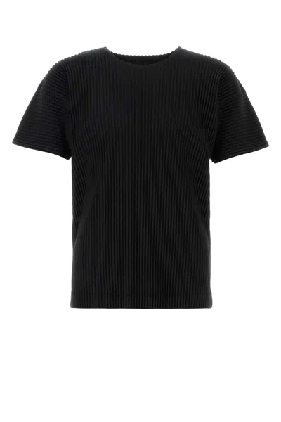 ISSEY MIYAKE HOMME PLISSE' ISSEY MIYAKE BLACK POLYESTER T SHIRT