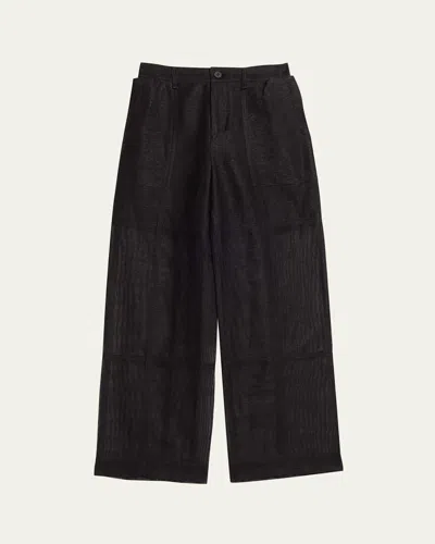 ISSEY MIYAKE PAPYRUS WIDE LEG PANTS
